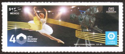 Imagen de Timbre postal: TV4 Guanajuato: 40 años de contar historias