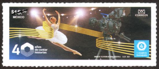 Imagen de Timbre postal: TV4 Guanajuato: 40 años de contar historias
