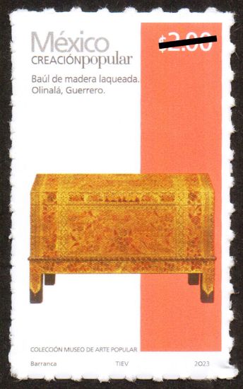 Imagen de México Creación Popular Baúl de Madera Laqueada