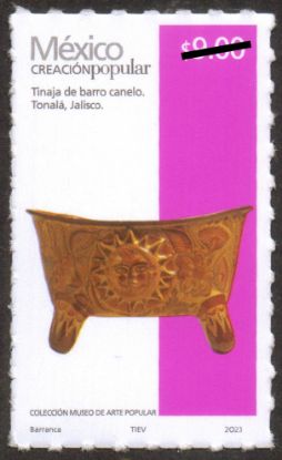 Imagen de Timbre postal: México Creación Popular Tinaja de Barro Canelo