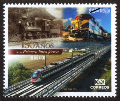 Imagen de Timbre postal: 150 Años de la primera línea férrea en México
