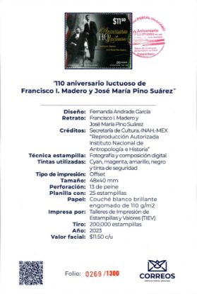 Imagen de 110 Aniversario luctuoso de Francisco I. Madero y José María Pino Suárez
