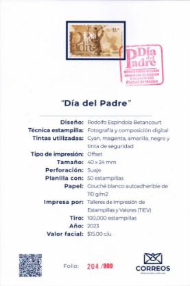 Imagen de Timbre postal: Día del padre