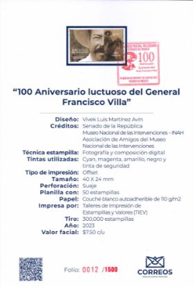 Imagen de 100 Aniversario luctuoso del General  Francisco Villa