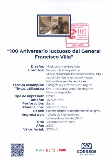 Imagen de 100 Aniversario luctuoso del General  Francisco Villa