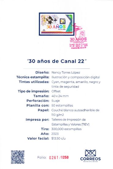 Imagen de 30 años del canal 22