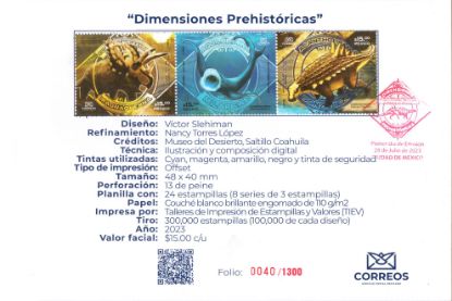 Imagen de Timbre postal: Dimensiones Prehistóricas
