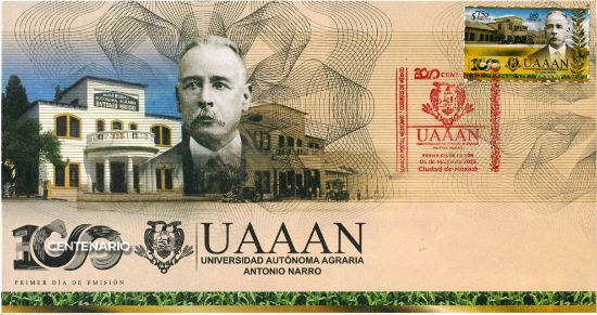 Imagen de Timbre postal: Centenario de la Fundación de la Universidad Autónoma Agraria Antonio Narro 