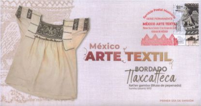 Imagen de Timbre postal: México Arte Textil, Bordado Tlaxcalteca