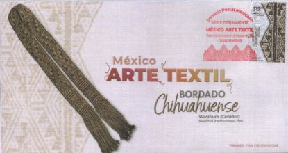 Imagen de Timbre postal: México Arte Textil, Bordado Chihuahuense