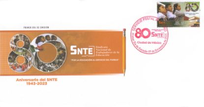 Imagen de Timbre postal: 80 Aniversario del SNTE