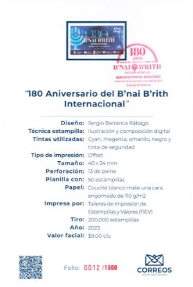 Imagen de 180 aniversario de la B'nai B'rith Internacional