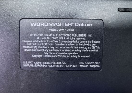 Imagen de Diccionario de inglés Electrónico Franklin Wordmaster Wm-1055