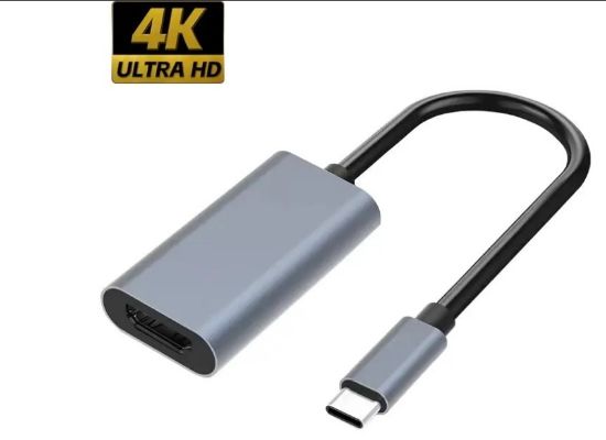 Imagen de Cable adaptador convertidor tipo C macho a HDMI 4K hembra 
