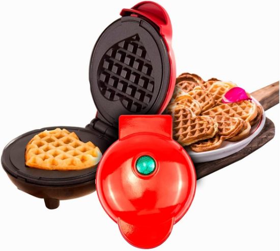 Imagen de Combo Cuates Máquina Pequeña Para Hacer Waffles Para Desayunos Redonda V2