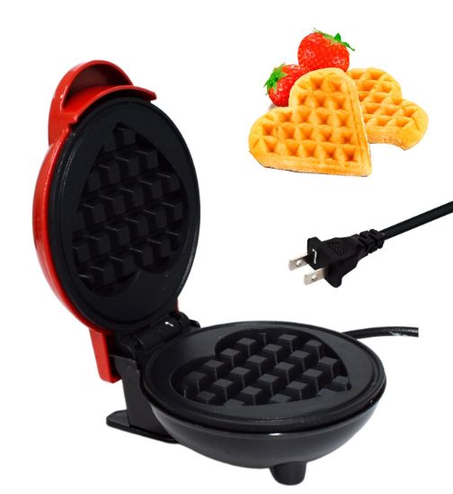 Imagen de Combo Cuates Máquina Pequeña Para Hacer Waffles Para Desayunos Redonda V2