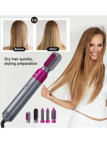 Imagen de Combo Cuates Cepillo Secador Rizador De Cabello Con Calor 5 En 1