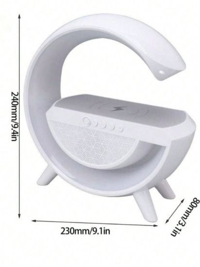 Imagen de Combo Cuates Bocina bluetooth con base para carga inalámbrica, luz led. (MODELO G)