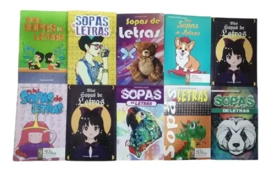 Imagen de 10 Mini Sopa De Letras Bolsillo Juegos Pasatiempos 