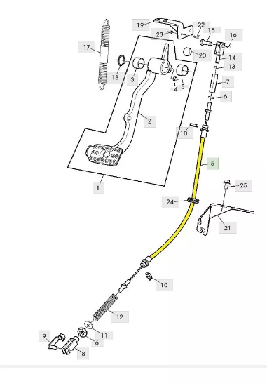 Imagen de Cable O Chicote De Clutch Re283698 Para Tractor John Deere