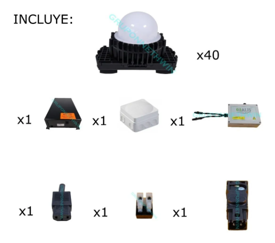 Imagen de Set De 40 Lámparas Led 10w, Ip66, Greengage Alis Para Granja
