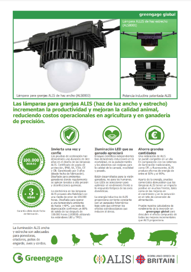 Imagen de Set De 40 Lámparas Led 10w, Ip66, Greengage Alis Para Granja