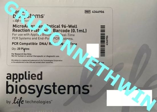 Imagen de Caja con 20 Placas De Reacción Óptica De 96 Pocillos .1ml Applied Biosystems MicroAmp™, Modelo o referencia: 4346906