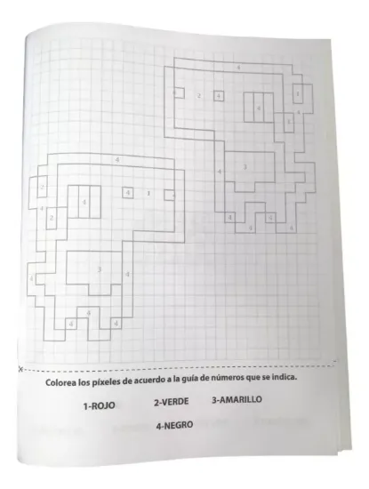 Imagen de Libro Para Colorear Iluminar Arte Pixelado Pixel Niños