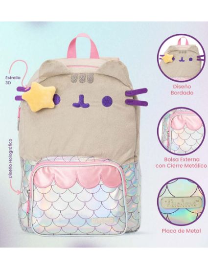 Imagen de Mochila Gato Pusheen The Cat Sirena Mermaid