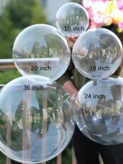Imagen de San y Kad 50 GLOBOS BURBUJA 36/90 TRANSPARENTE PVC
