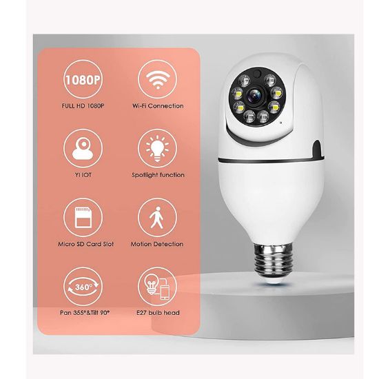 Imagen de CÁMARA DE VIGILANCIA DOMO SOCKET WIFI