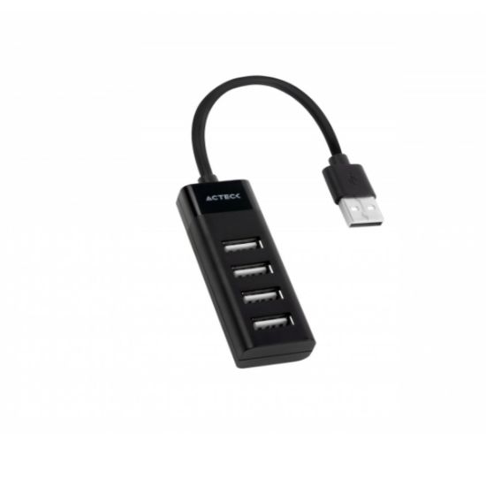 Imagen de Hub acteck port x 2 dh420 usb a 4 puertos usb 2.0 30 cm negro ac-934671