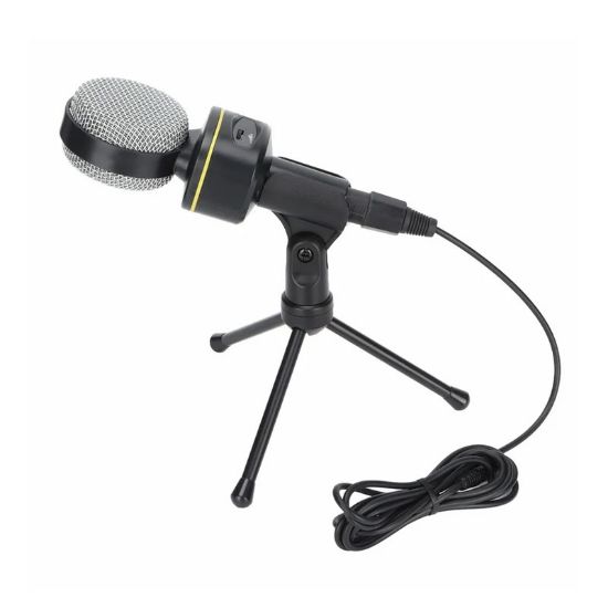 Imagen de Micrófono con tripié para conferencias o podcasts