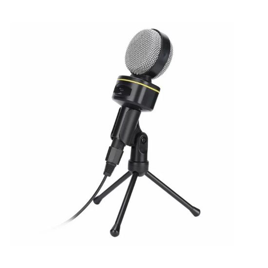 Imagen de Micrófono con tripié para conferencias o podcasts
