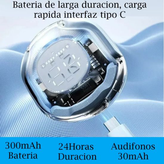 Imagen de Audífonos negro auriculares inalámbricos TWS Bluetooth deportivos juegos reducción de ruido táctil