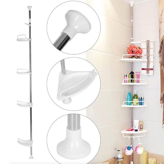 Imagen de Organizador de baño 4 estantes esquineros