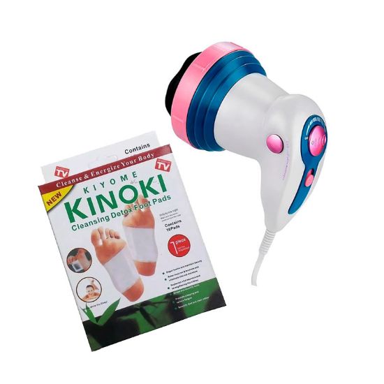 Imagen de Kit masajeador infrarojo + 100 parches desintoxicantes kinoki