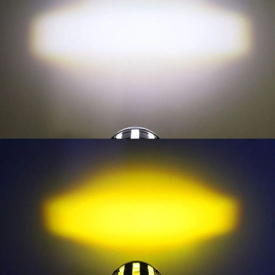 Imagen de Faro auxiliar Mini luz moto camión blanco Ámbar lámpara foco antiniebla metálico botón auto led