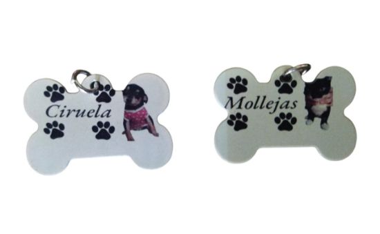 Imagen de Placas de perrito con su foto paquete 3 