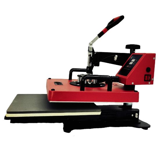 Imagen de Plancha Sublimacion y Aplicacion DTF Combo 18 en 1 Color Rojo con Impresora y 150 Regalos