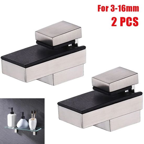 Imagen de Soporte Estante De Vidrio Ajustable Para Pared Aleación Zing