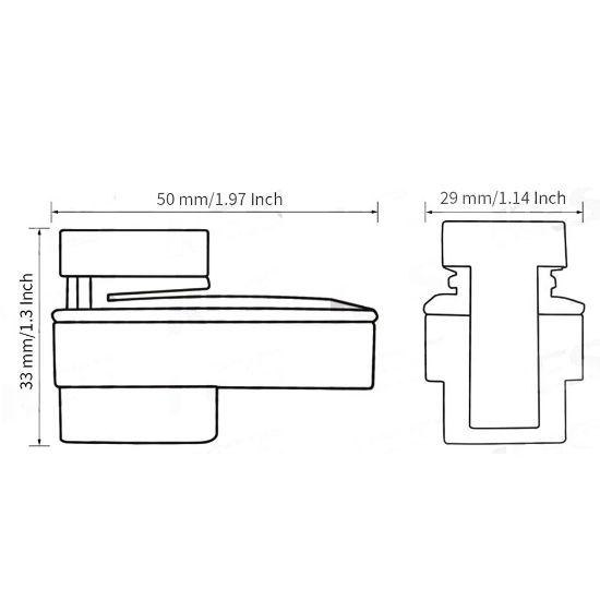 Imagen de Soporte Estante De Vidrio Ajustable Para Pared Aleación Zing