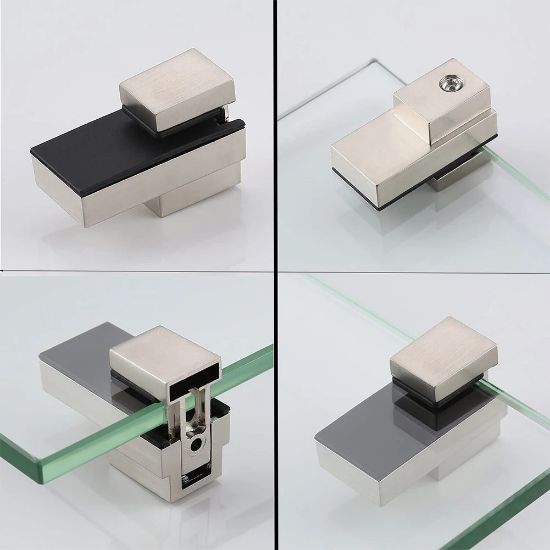 Imagen de Soporte Estante De Vidrio Ajustable Para Pared Aleación Zing