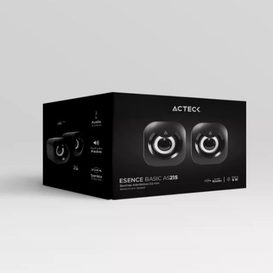 Imagen de Acteck Bocinas Esence Basic Alámbrico 6W RMS 3.5mm Negro