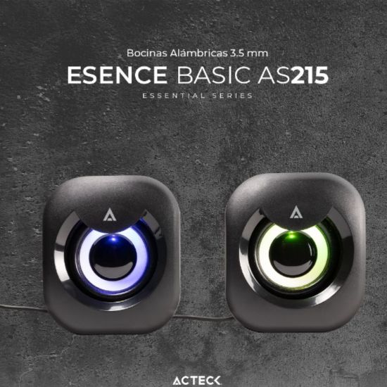 Imagen de Acteck Bocinas Esence Basic Alámbrico 6W RMS 3.5mm Negro