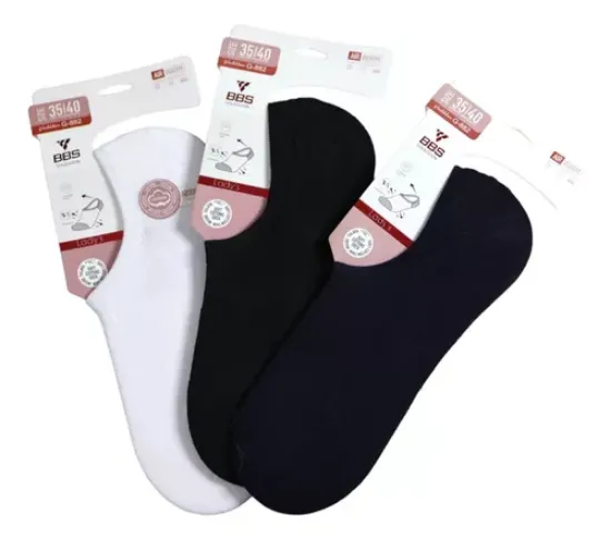 Imagen de Tines Para Mujer Calcetines Invisibles 6 Pares Mayoreo