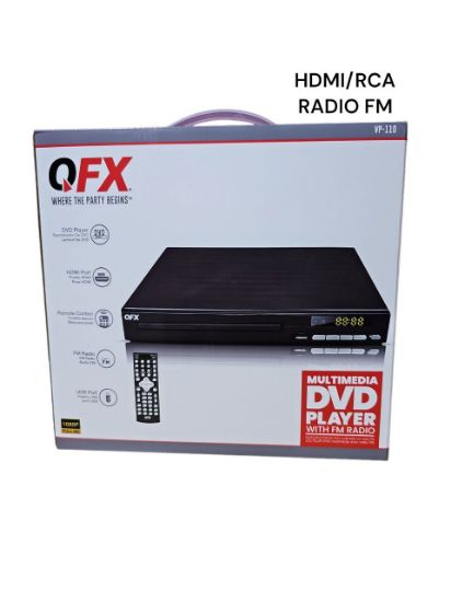 Imagen de Reproductor de DVD QFX Con USB, Radio FM, Control Remoto Conexión AV y HDMI