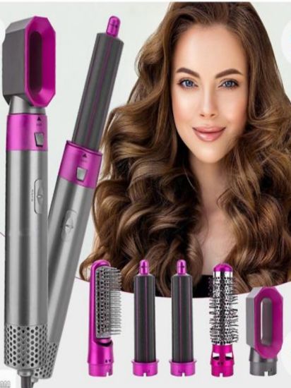 Imagen de  Ricolandia Cepillo Secador/Rizador De Pelo 5 En 1 Para Peinado De Mujer Cepillo Secador/Rizador