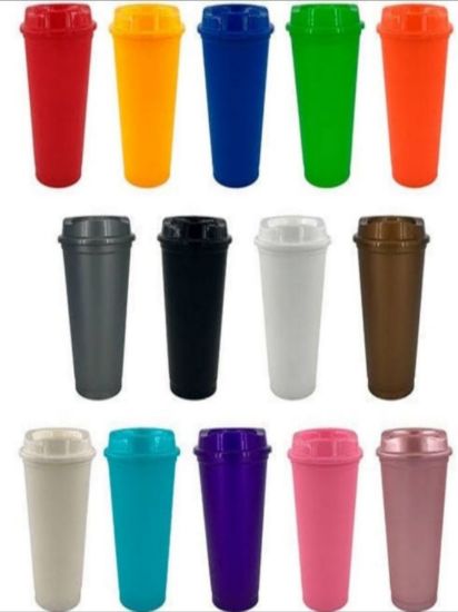 Imagen de  RICOLANDIA Vaso Cafetero 10 Pzas  Colores Surtidos Estilo Starbucks 16oz 