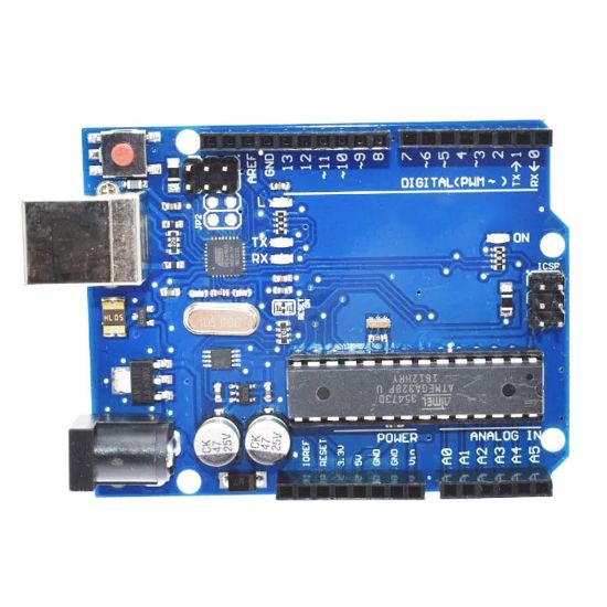 Imagen de UNO R3 con cable USB compatible con Arduino